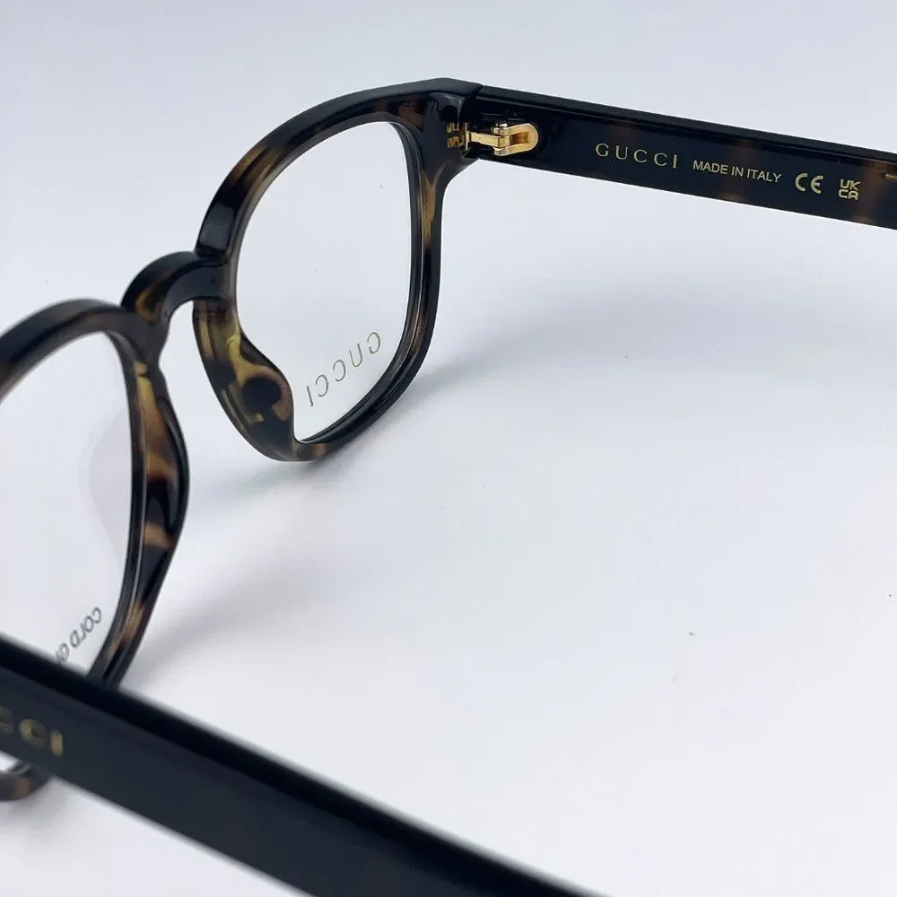 Gucci GG1343O 002 Eyeglasses Dark Havana Oval Unisex
